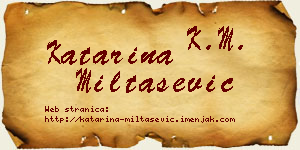 Katarina Miltašević vizit kartica